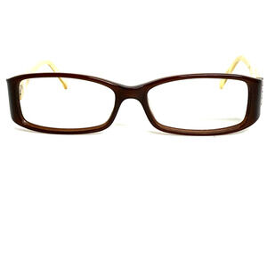Vogue Eyeglasses Frames VO2595-B 1665 Brown Ivory Rectangle 52-15-130 H18747